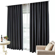 <SHIP FROM US > Dreamscene Thermal Pencil Pleat PAIR of Blackout Curtains & Tiebacks Ready Made 66" width x 54" depth